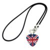 Flaga UK 1 naszyjnik z kostką gitarową prezent dla gitarzysty wisior kostka gitarowa 1mm kostka gitarowa naszyjnik gitarowy gadżety dla gitarzysty prezent gitara akcesoria